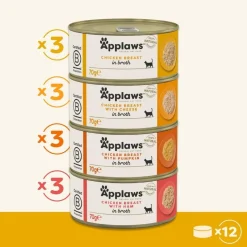 Applaws Kattevådmad Kyllingekasse 12 x 70 g