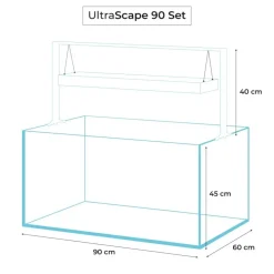 AquaEl Akvarie og Lampe Ultra Scape 90 Snow