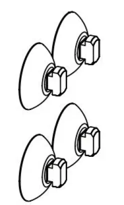 AquaEl Sugekop d=24 4 stk. til FAN Mini, Micro,Mini,1+,PAT,TURBO og Cirkulator 500