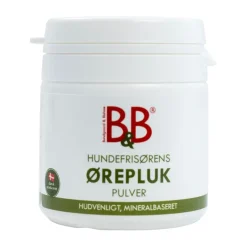B&B mineralbaseret ørepluk pulver til hund - naturlig og nænsom pleje