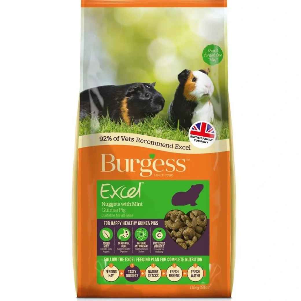 Burgess Excel Marsvin Mint 10 kg - fuldfoder til voksne marsvin