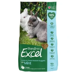 Burgess Excel Rabbit Junior & Dwarf 3 kg - Sund vækst og trivsel