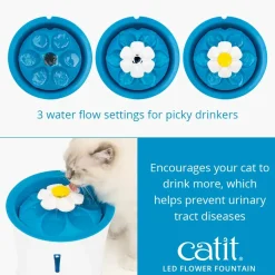 Catit Senses 2.0 Flower Fountain (drikkeautomat) 3 L med LED
