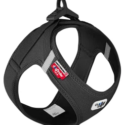 Curli Vest Hundesele Clasp Air Mesh 2XS Sort - let og skånsom sele til små hunde
