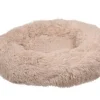 Cushion Krems fluffy rund hundeseng small beige