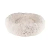 Cushion Krems fluffy rund hundeseng small hvid