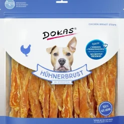 Dokas Kyllingebryststrimler 900 g - stor pakke hundesnacks