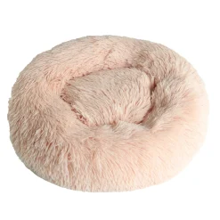 Donut Cozy Hundeseng Laksefarvet 50 cm - blød seng til små hunde