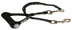 EzyDog Mongrel line Firm Grip sort 30 cm - kort og stærk hundesnor