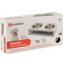Flamingo Kobushi dobbeltskål 2x220 ml hvid