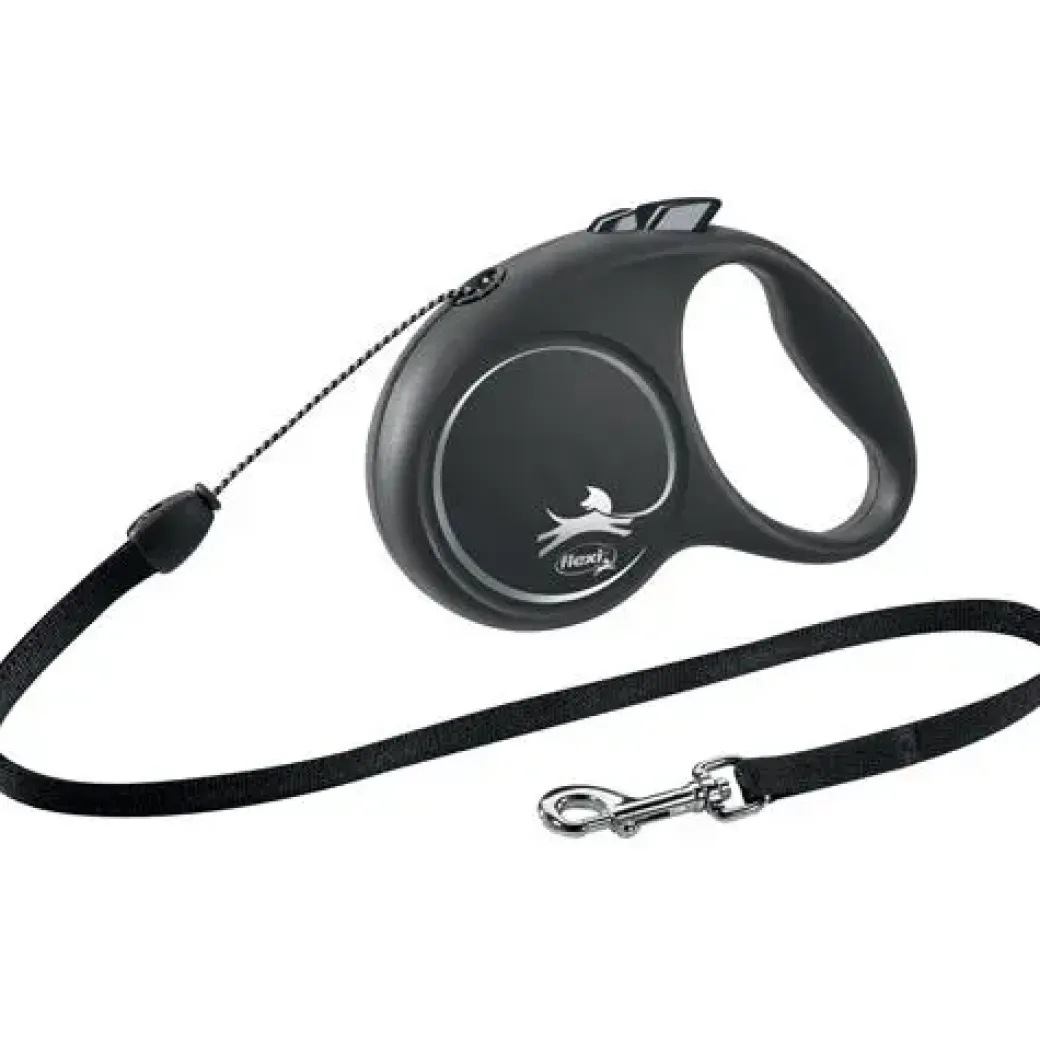 Flexi Black Design Snor S 5 meter 12 kg sort