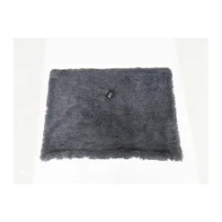 Fluffy hundetæppe 100x70 cm koksgrå til hund - blødt underlag med skridsikker bund
