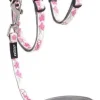 Glowcat Kattesele og Linesæt 8 mm Pink Sommerfugl