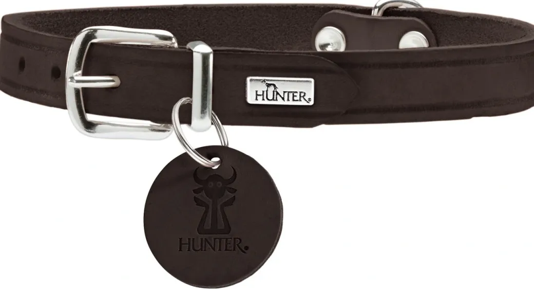 Hunter Aalborg Sport Mørkebrun 32 hundehalsbånd - 24-29 cm