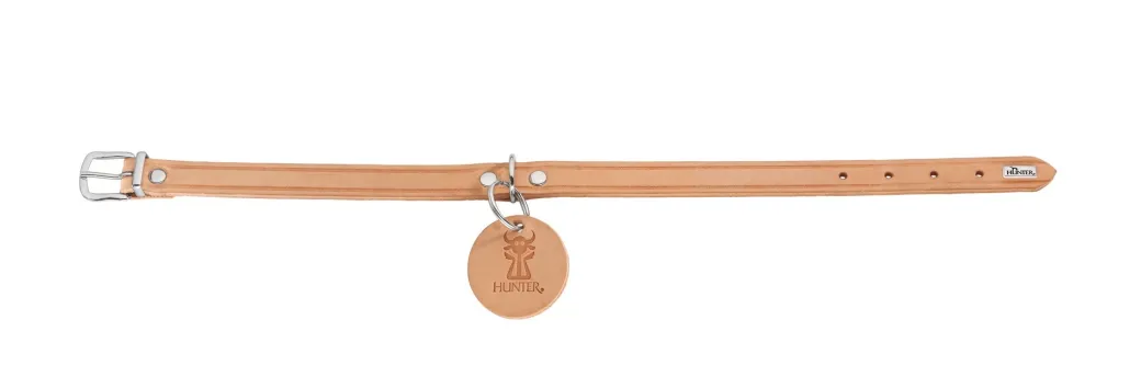 Hunter Aalborg Sport Tan 42 hundehalsbånd - 32-38 cm