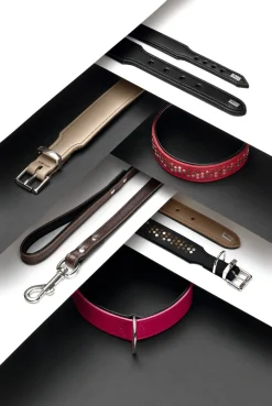 Hunter Basic halsbånd str.32 Stone - 24,0-28,5 cm