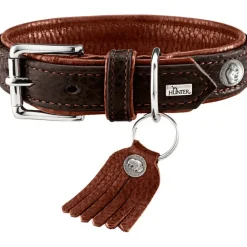Hunter Cody 40 Mørkebrun Cognac hundehalsbånd - 29-35 cm