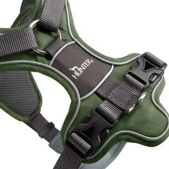 Hunter Divo hundesele L grøn/grå just mave 72-100 cm - Stabil kontrol og komfort