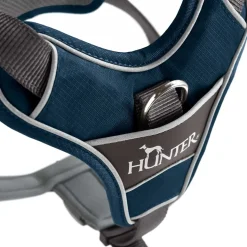 Hunter Divo hundesele M petrol/grå just. mave 56-73 cm - Stabil bevægelse og ergonomisk komfort