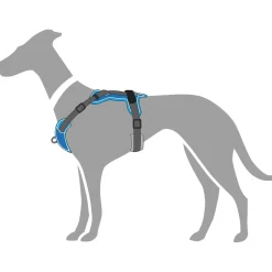 Hunter Divo hundesele S lyseblå/grå just mave 45-56 cm - Let kontrol og høj komfort