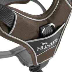 Hunter Divo hundesele S-M brun/grå just mave 52-68 cm - Fleksibel pasform og stabil støtte