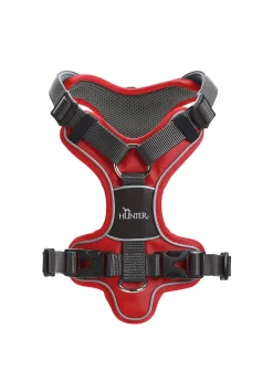 Hunter Divo hundesele S rød/grå just mave 45-56 cm - Smidig pasform og stabil kontrol