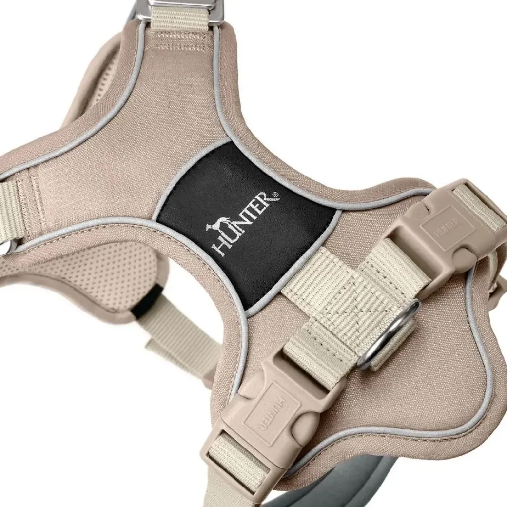 Hunter Divo Up hundesele S beige just mave 45-56 cm - Rolig påtagning og stabil komfort