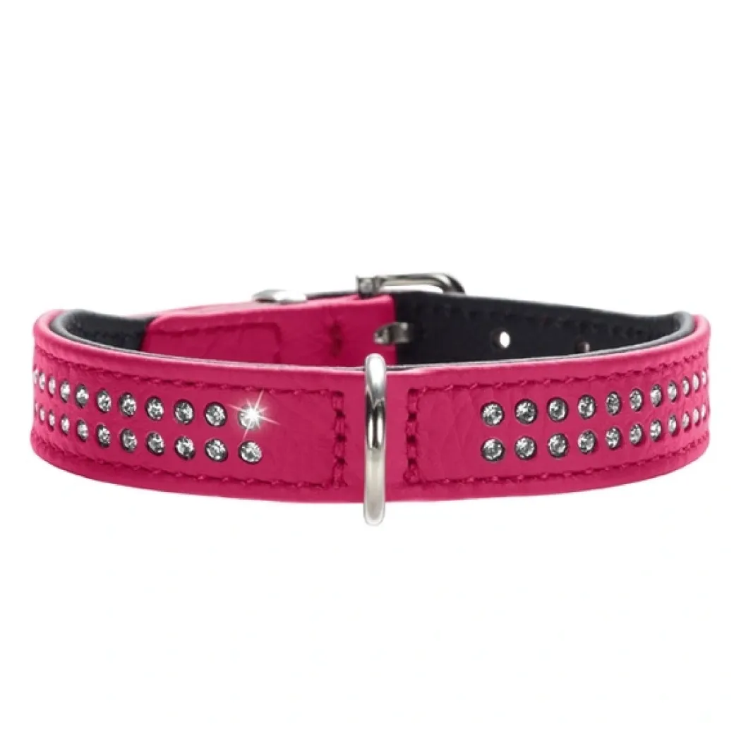 Hunter Halsbånd Diamond Petit 27 Pink - 20-24 cm