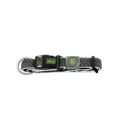 Hunter hunde halsbånd Hilo Antracit L-XL - justerbart hundehalsbånd (40-60 cm, B 3,2 cm)