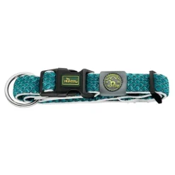 Hunter hunde halsbånd Hilo Turkis S-M - justerbart hundehalsbånd (30-43 cm, B 2,5 cm)