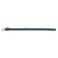 Hunter Hundehalsbånd læder Canada Elg Str.30 Petroleumsblå - 21-25 cm