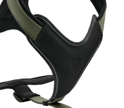 Hunter hundesele Neopren Oliven XL længde 73-94 cm 2,5 cm - blød og stabil komfort