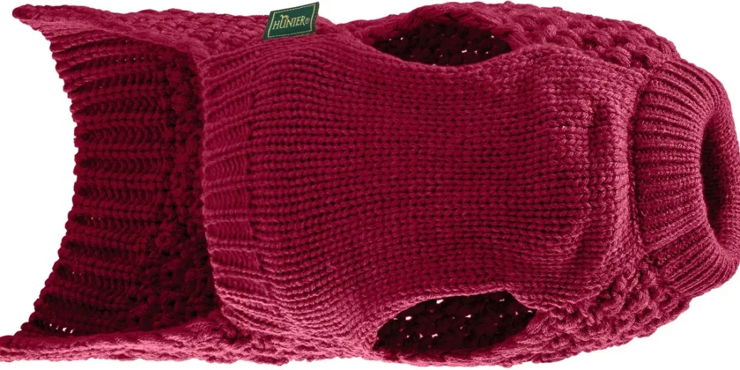 Hunter Malmø pullover strik bordeaux str. 45