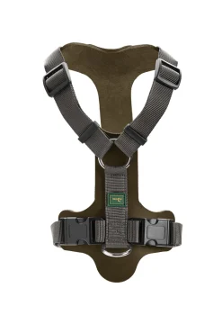 Hunter Mixed Aalborg læder hundesele XS-S grøn/grå hals 40-50 cm - komfort og kvalitet