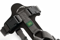 Hunter Mixed Aalborg læder hundesele M-L sort/grå hals 61-85 cm - komfort og støtte
