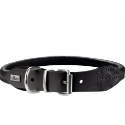 Hunter rundsyet elghalsbånd 50 sort - justering 41-46 cm skånsom komfort til store hunde