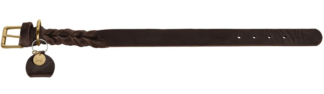 Hunter Sansibar Solid 40 Hundehalsbånd i læder - 30-36 cm