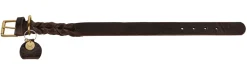 Hunter Sansibar Solid 45 Hundehalsbånd i læder - 34-40 cm