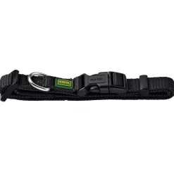 Hunter Vario Basic Halsbånd Sort S 22-35 cm - Komfortabelt nylonhalsbånd