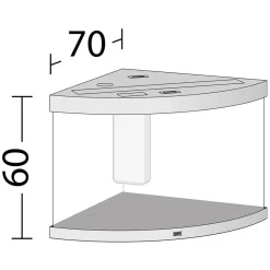 Juwel Trigon 190 LED Sort Aquarium
