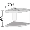 Juwel Trigon 190 L hvidt Aquarium