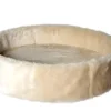 Kattens no 1 Rund hylde med kant med plys 2 sider Ø 56 cm Cream