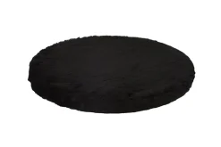 Kattens no 1 rund hylde med plys 1 side Ø 50 cm Sort