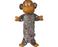 KONG Hundelegetøj LowStuff Monkey Grå L 40 cm - abe bamse til hunde