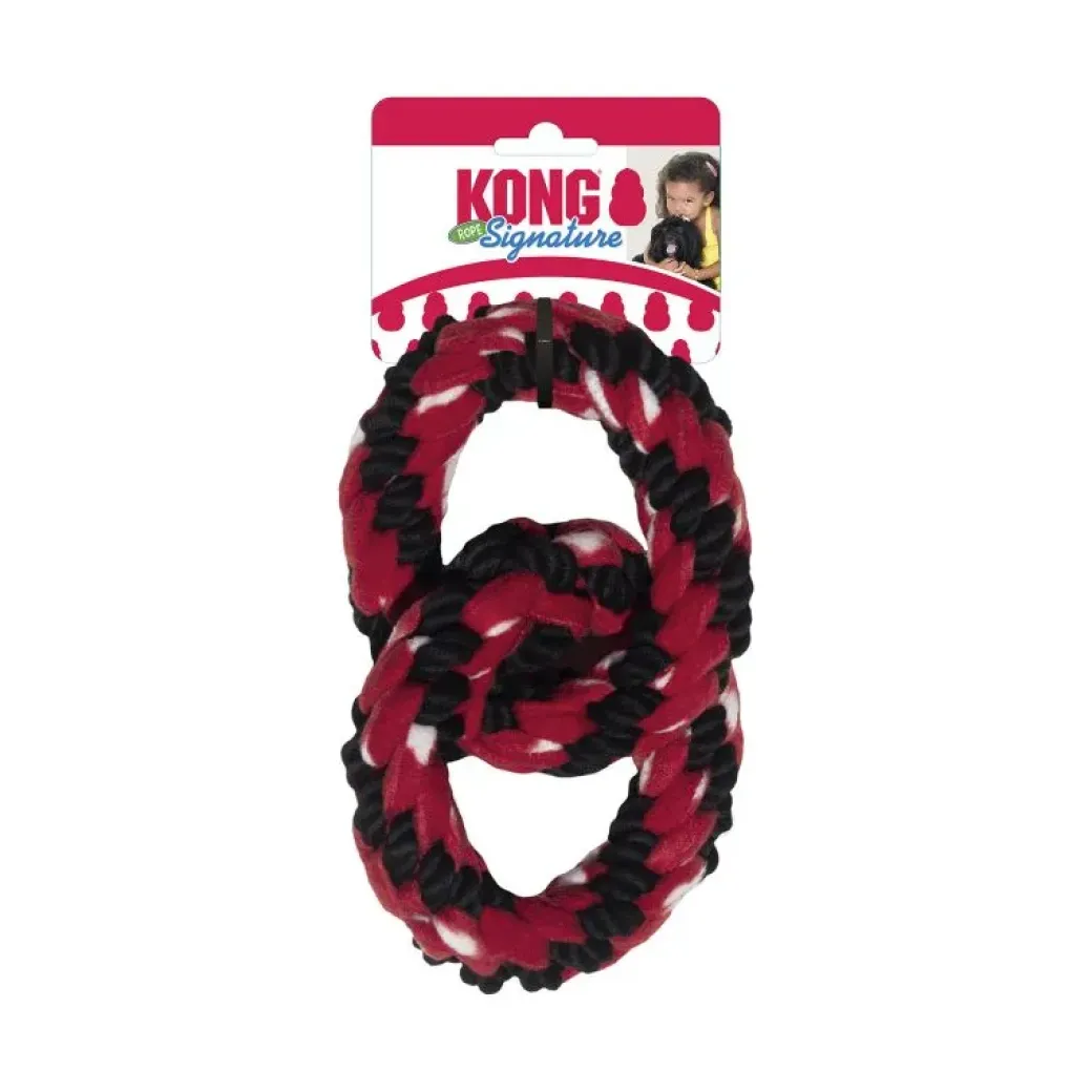 KONG Signature Reb Dobbelt Ring 23 cm Flerfarvet - hundelegetøj