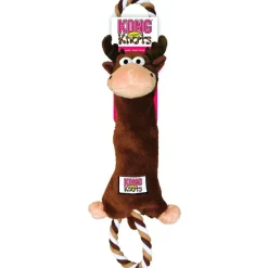 KONG Tugger Knots Moose Brun L 48 cm - reb og bamse i et