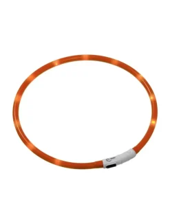 LED Visio Light Halsbånd Orange 20-70 cm - Opladeligt og tilpasset synlighed