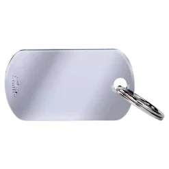 MyFamily Basic Military hundetegn chrome Large - Klassisk ID tegn i large