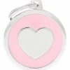 My Family Hundetegn Klassisk Cirkel med Hjerte Pink