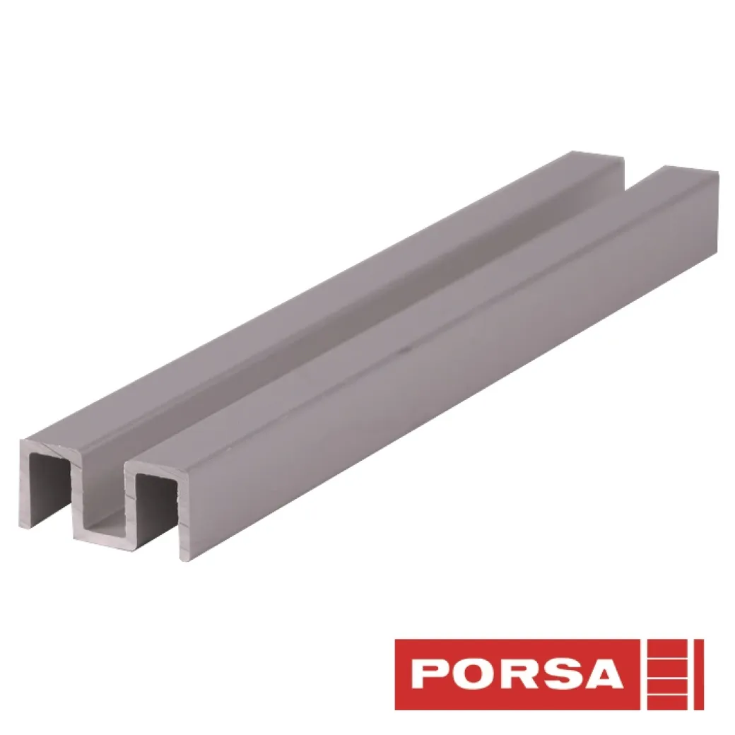 Porsa sølv alu overskinne 130 cm.